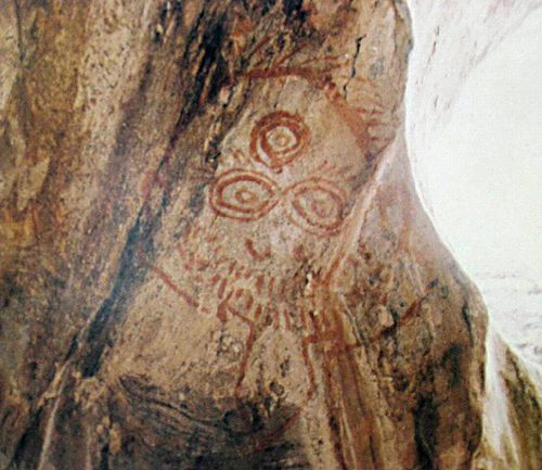 A scenic view of altay rock paintings