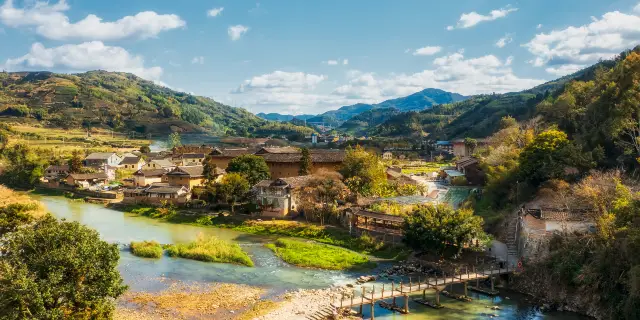 A scenic view of ancient city of fujian