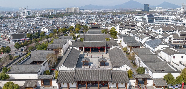 A scenic view of ancient huizhou cultural tourism area