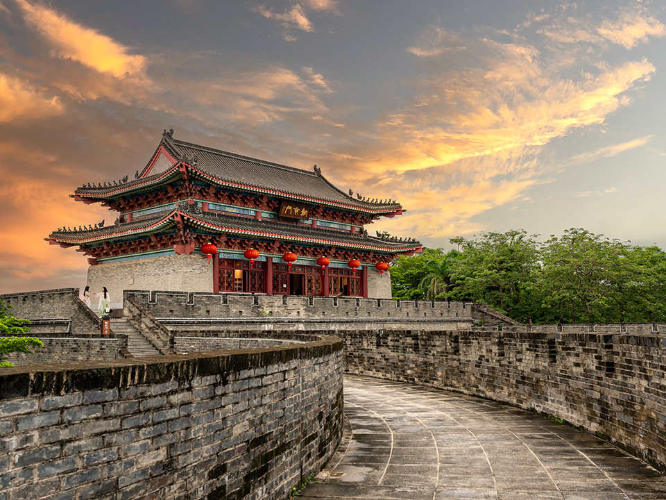A scenic view of ancient huizhou cultural tourism area