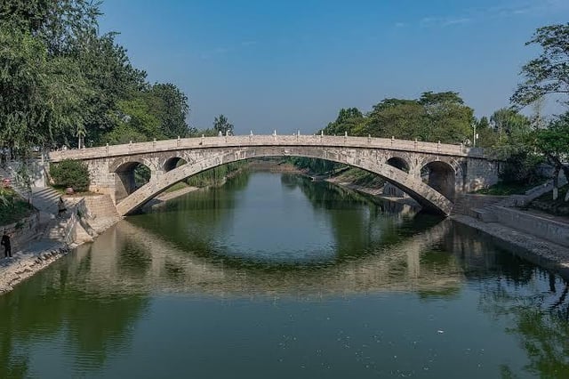 A scenic view of Anji Bridge