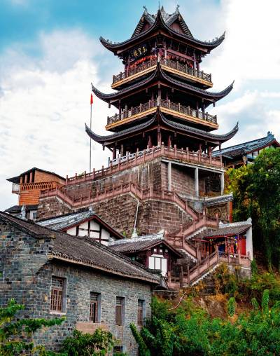A scenic view of anju_ancient_city