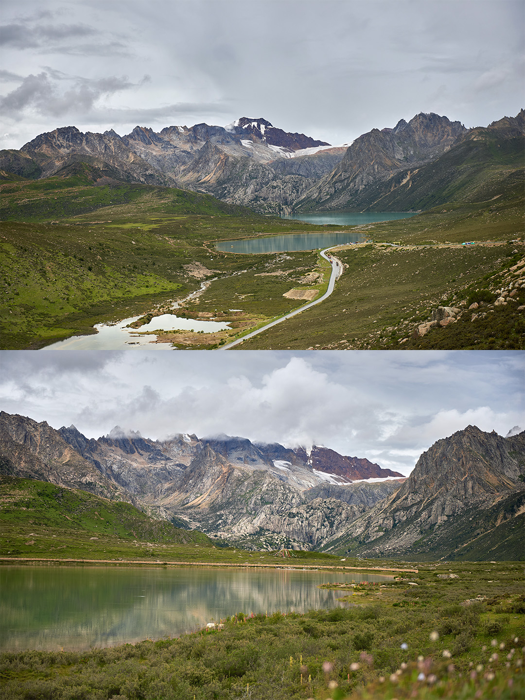 A scenic view of anzhou sister lakes