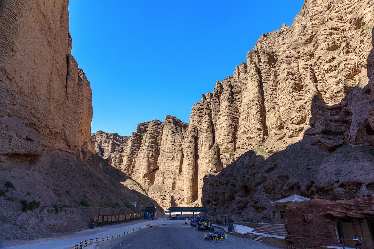 A scenic view of baiyin yellow river stone forest