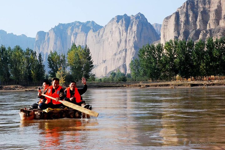 A scenic view of baiyin yellow river stone forest