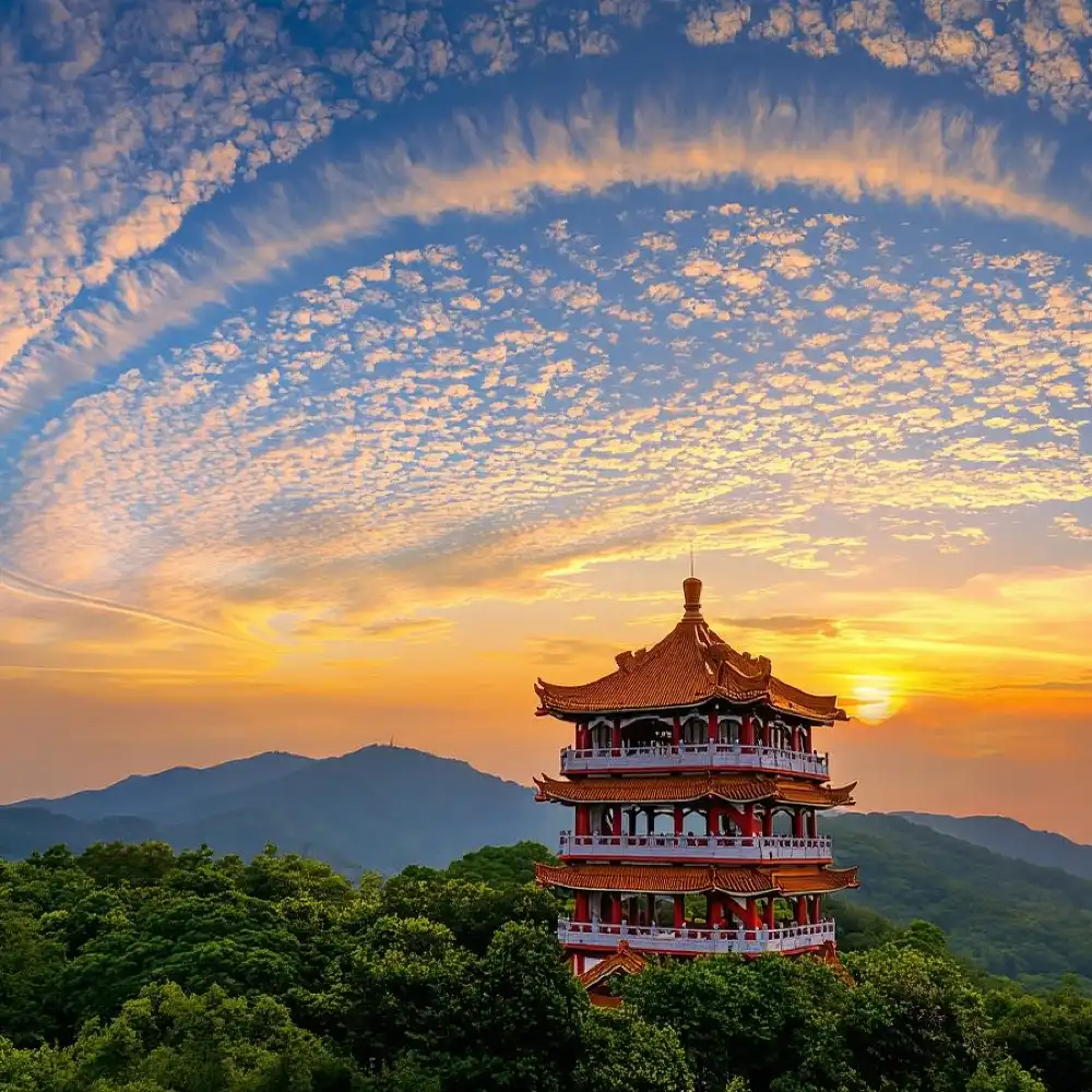 A scenic view of baiyun mountain
