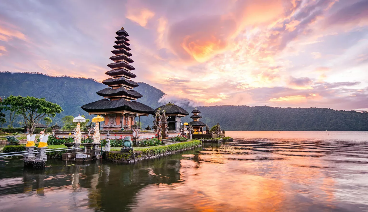 A scenic view of bali river scenic area