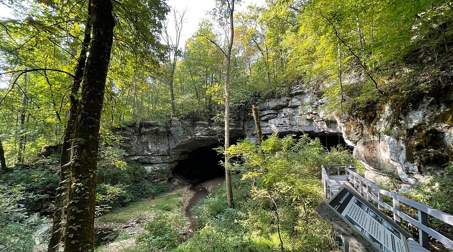 A scenic view of bama ancient caves