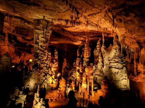 A scenic view of bama ancient caves