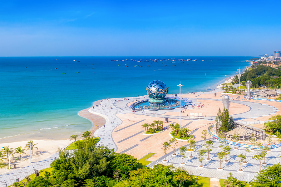 A scenic view of beihai silver beach