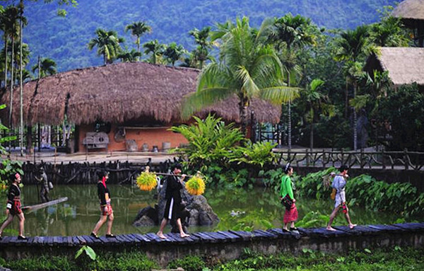 A scenic view of betelnut_valley_li_and_miao_cultural_heritage_park