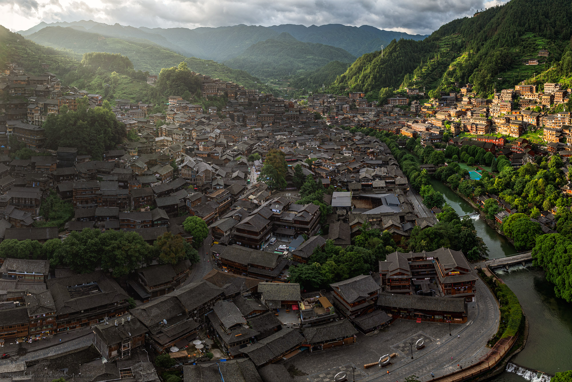 A scenic view of buyi ethnic village