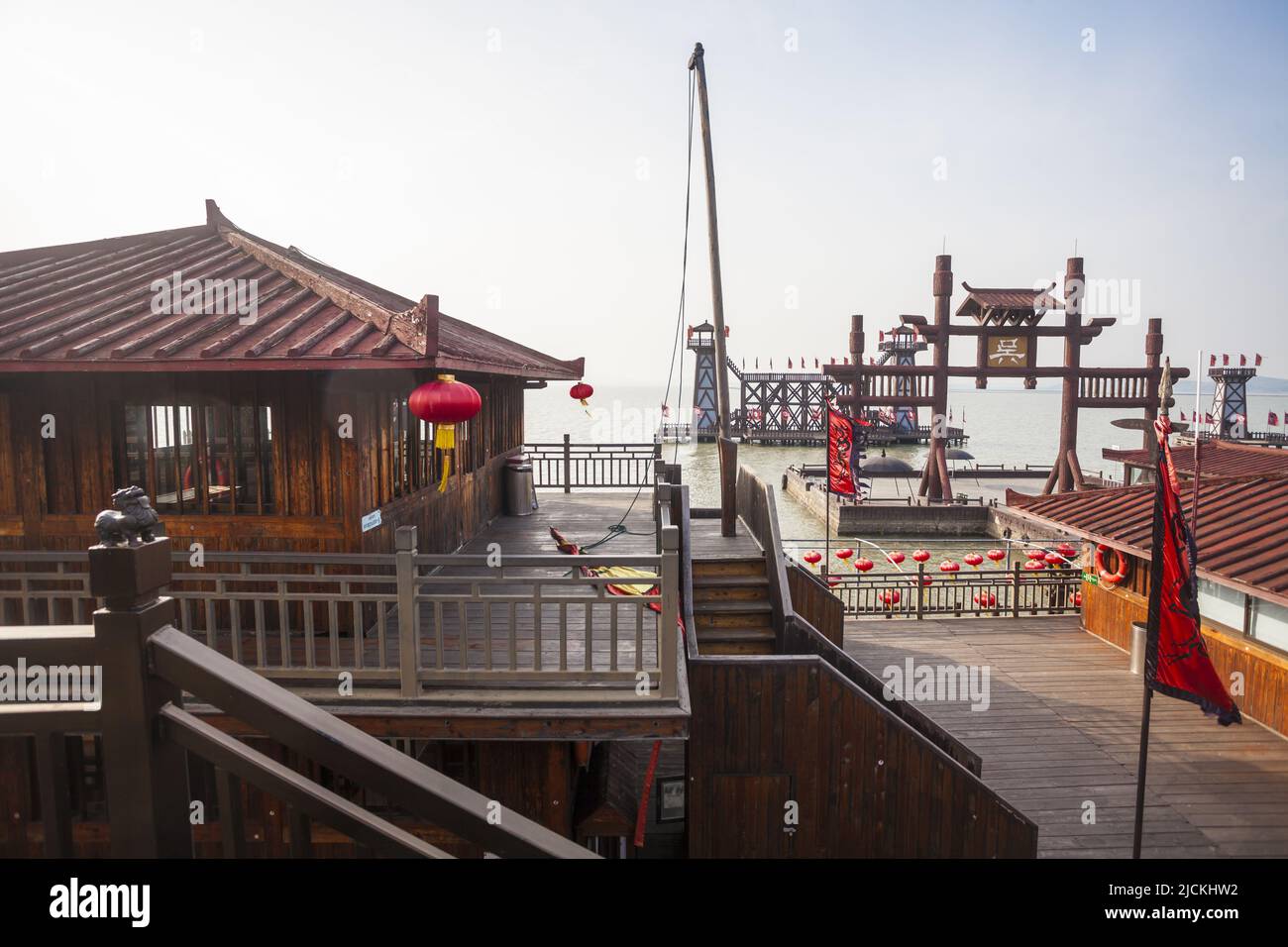 A scenic view of cctv wuxi film tv studio