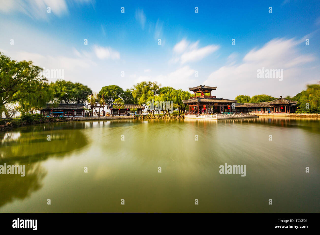 A scenic view of cctv wuxi film tv studio