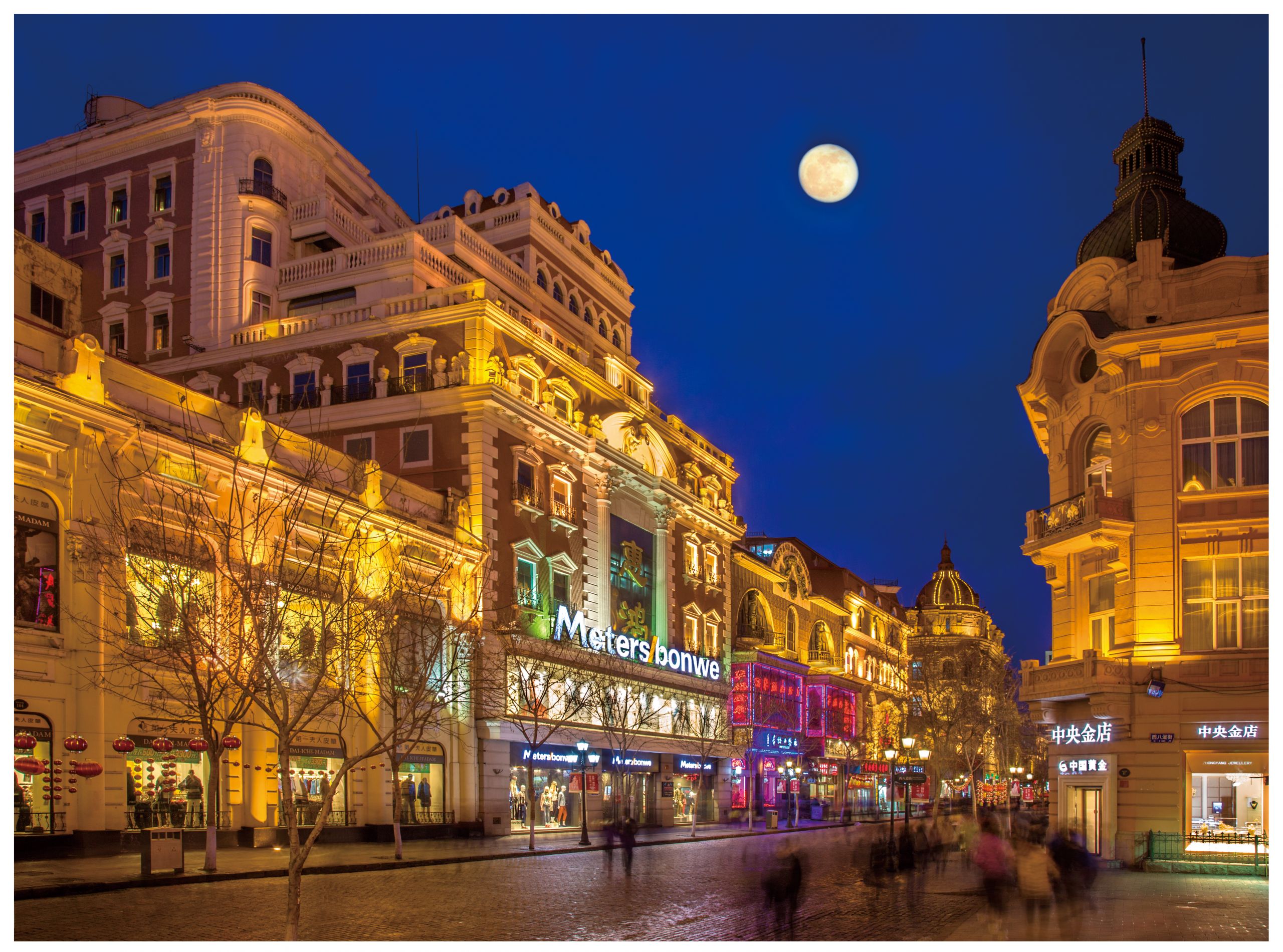 A scenic view of central_street_harbin