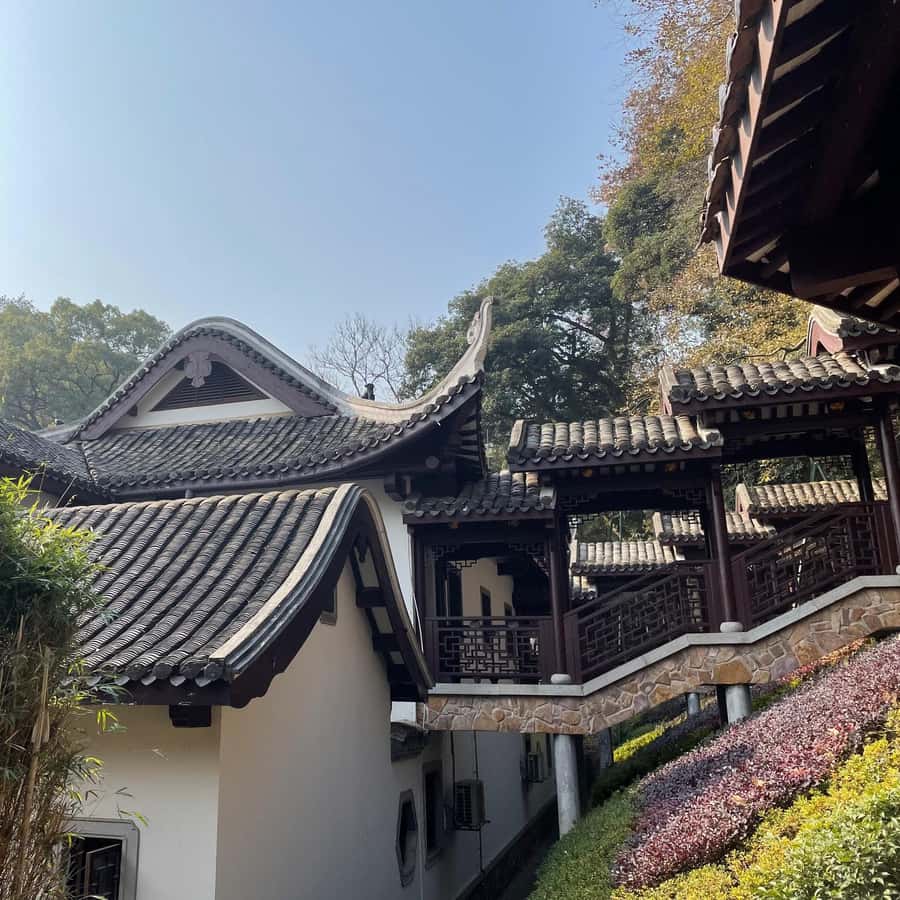 A scenic view of Changsha Yuelu Mountain Orange Isle