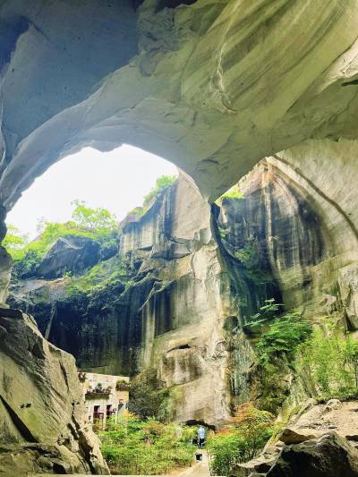 A scenic view of changyu cave heaven