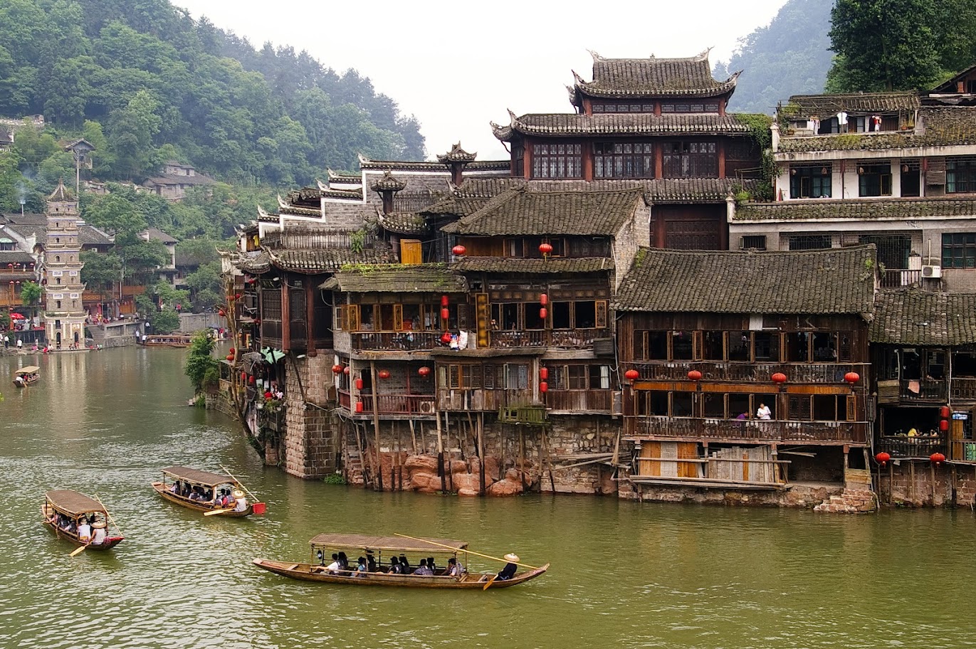 A scenic view of chashan ancient town