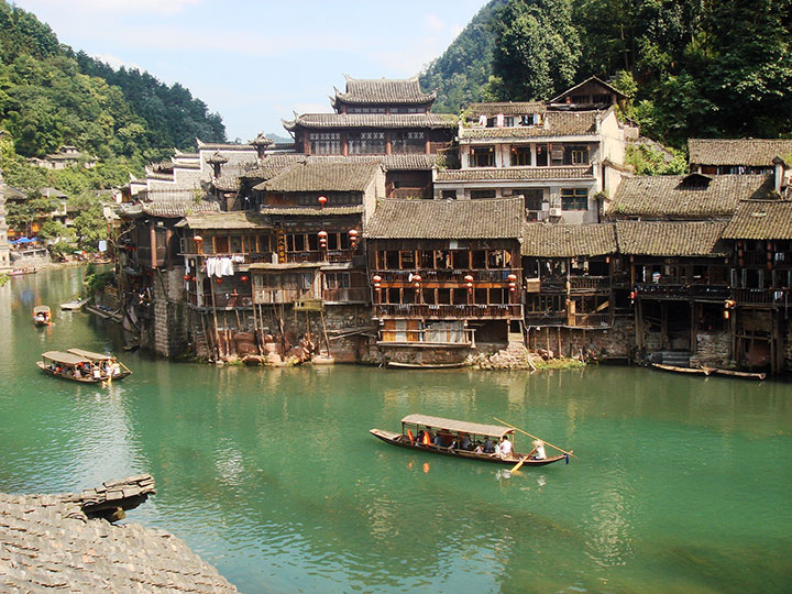 A scenic view of chashan ancient town