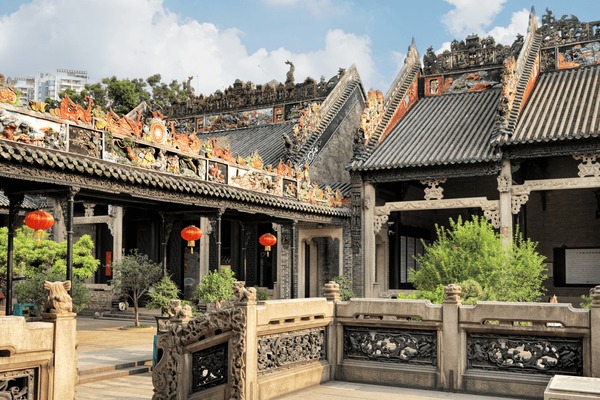 A scenic view of chen clan ancestral hall