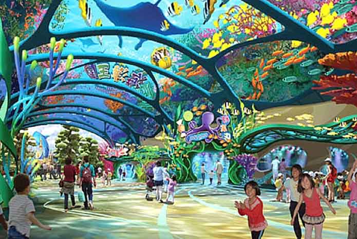 A scenic view of chimelong ocean kingdom