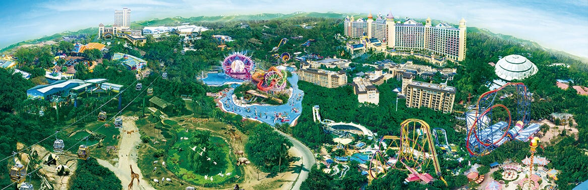 A scenic view of chimelong tourist resort