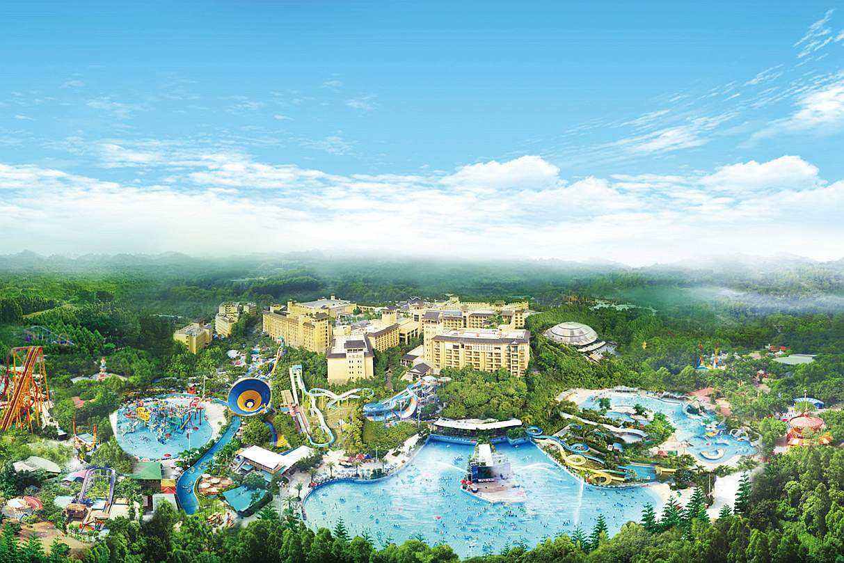 A scenic view of chimelong tourist resort