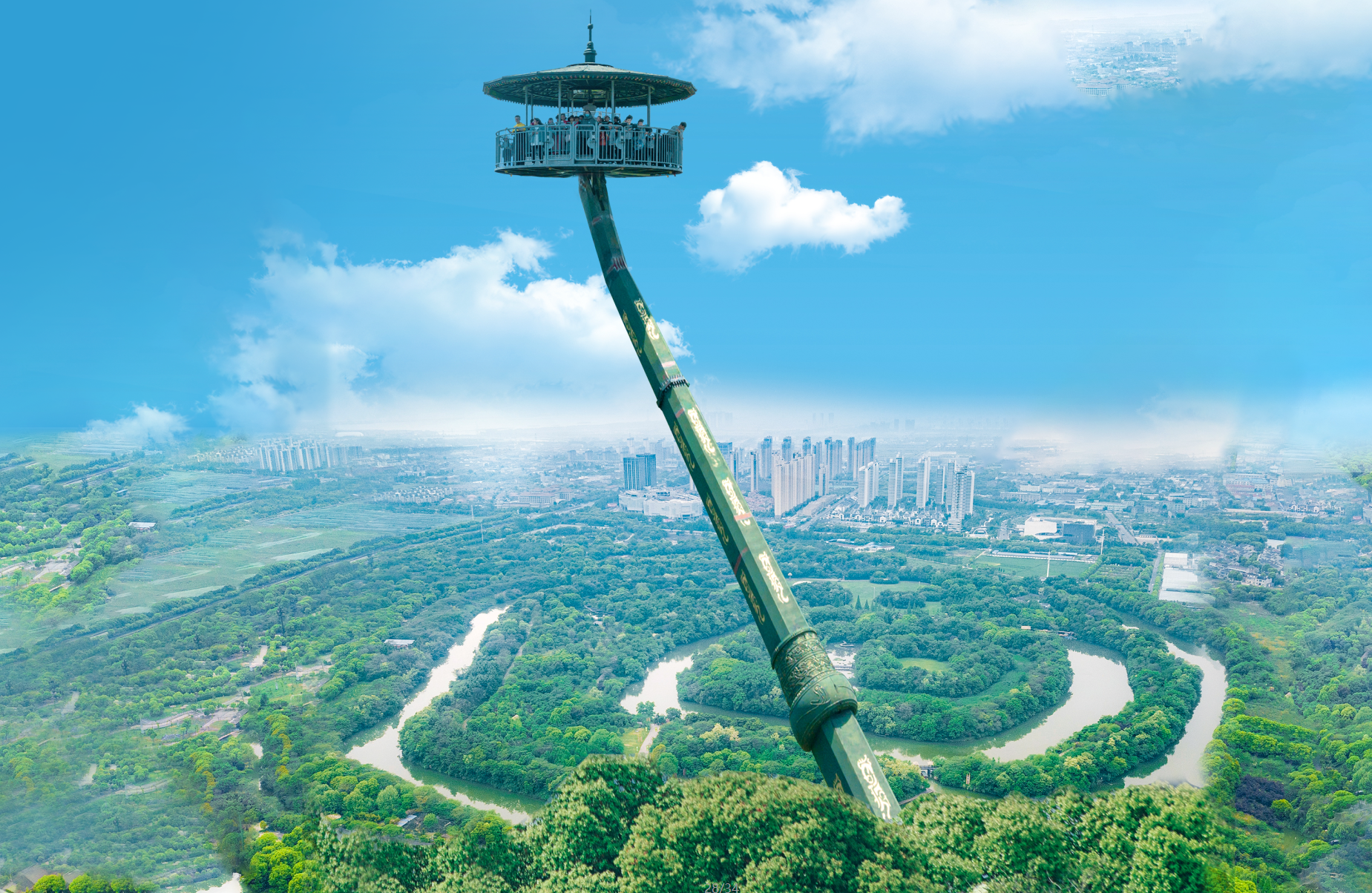 A scenic view of Chunqiu Lou