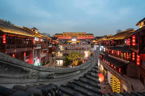 A scenic view of ciqikou_ancient_town