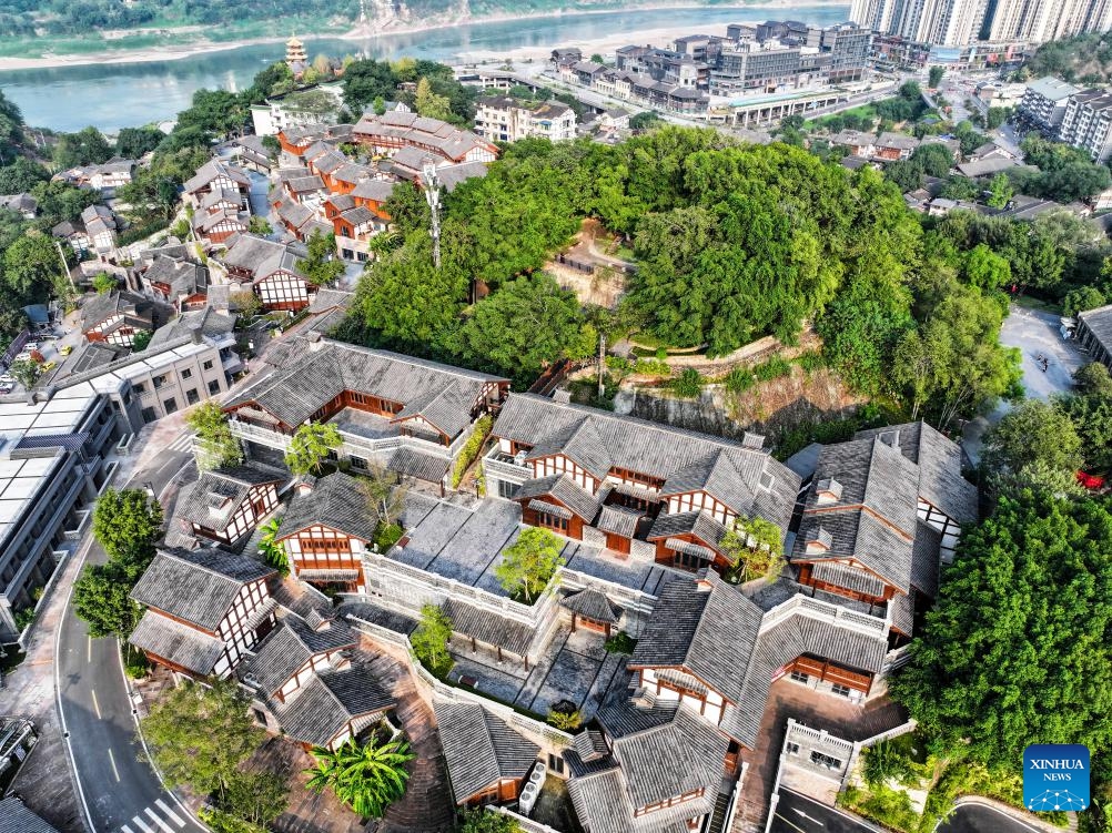 A scenic view of ciqikou_ancient_town