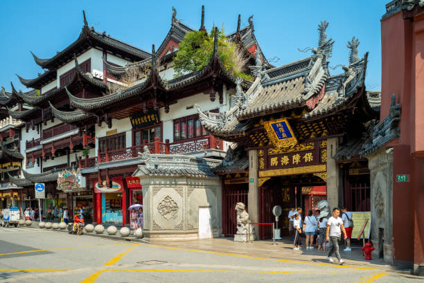 A scenic view of city_god_temple_of_shanghai