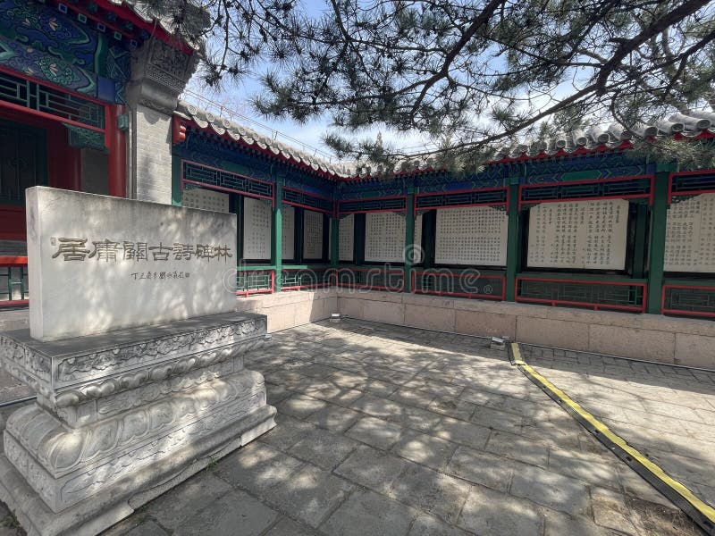 A scenic view of city_wall_stele_forest_historical_and_cultural_scenic_area