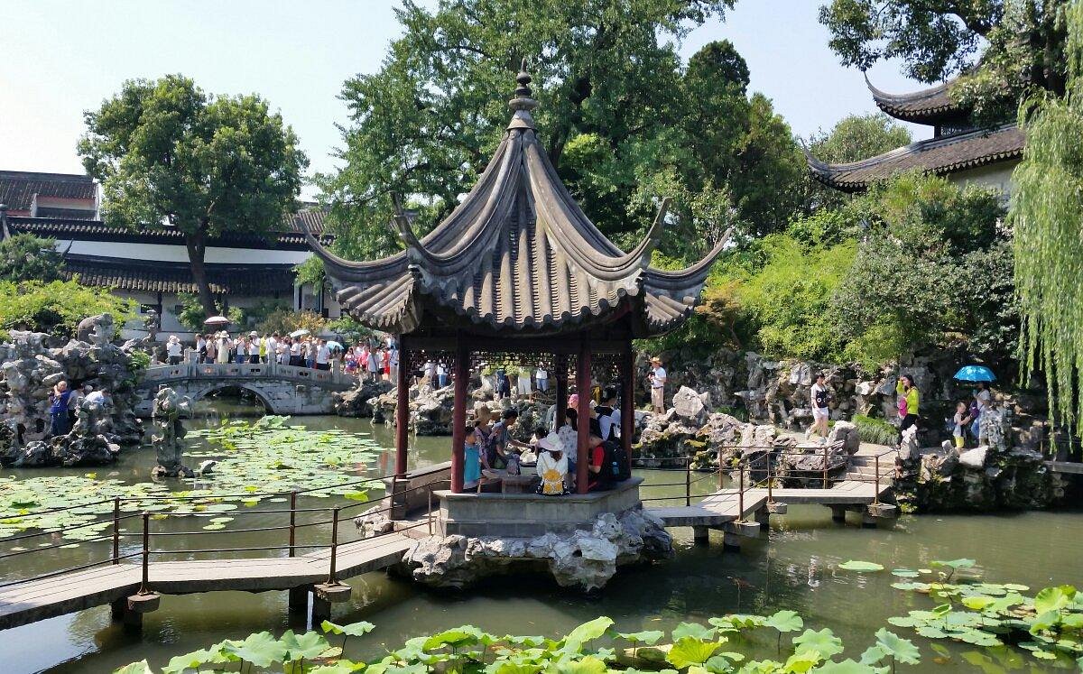 A scenic view of classical gardens of suzhou