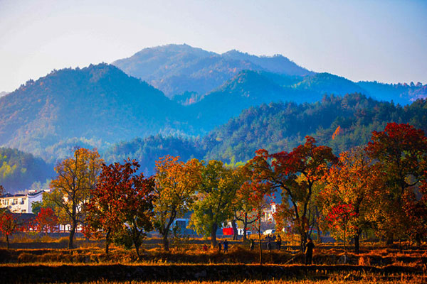 A scenic view of dabie mountains