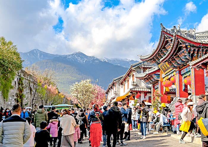 A scenic view of dali ancient city