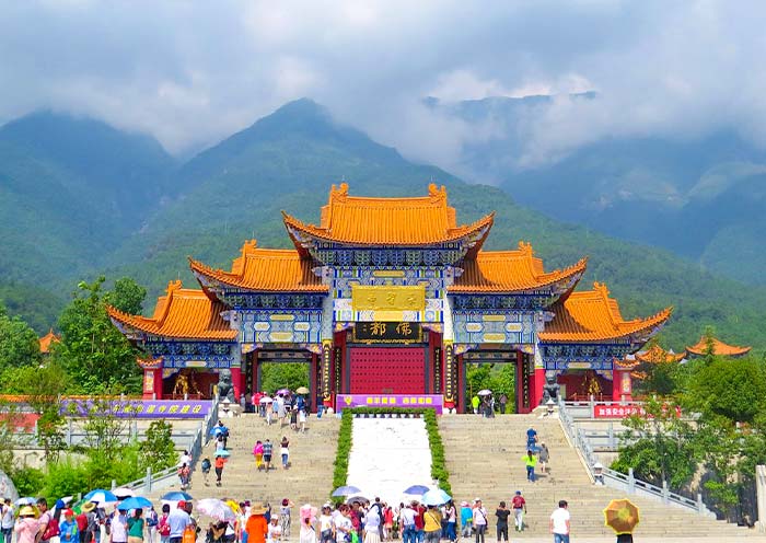 A scenic view of dali chongsheng temple
