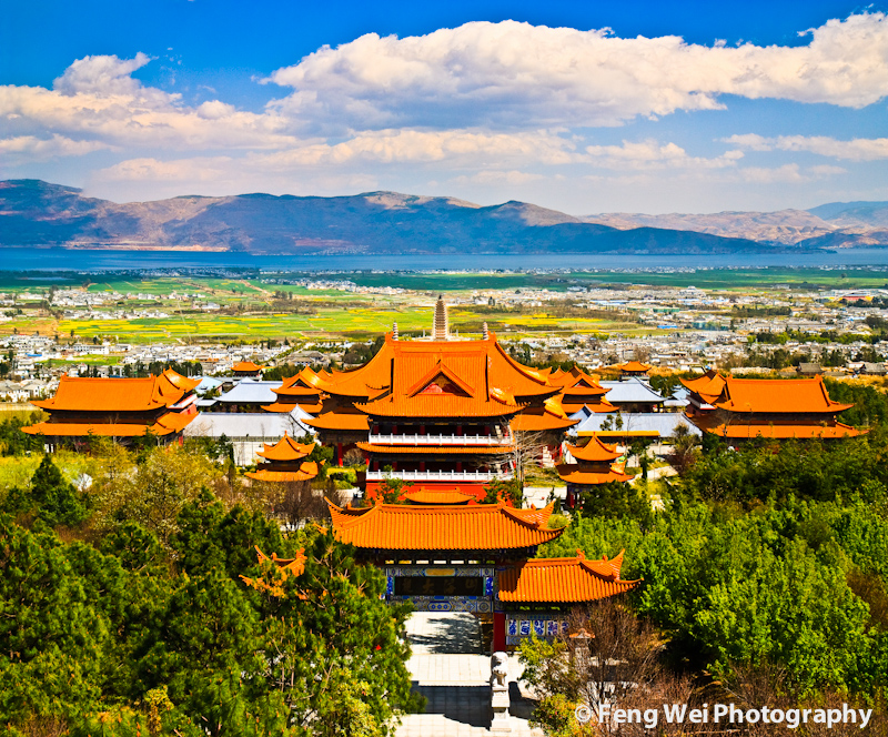 A scenic view of dali chongsheng temple