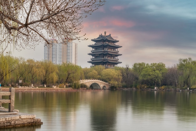 A scenic view of Daming Lake