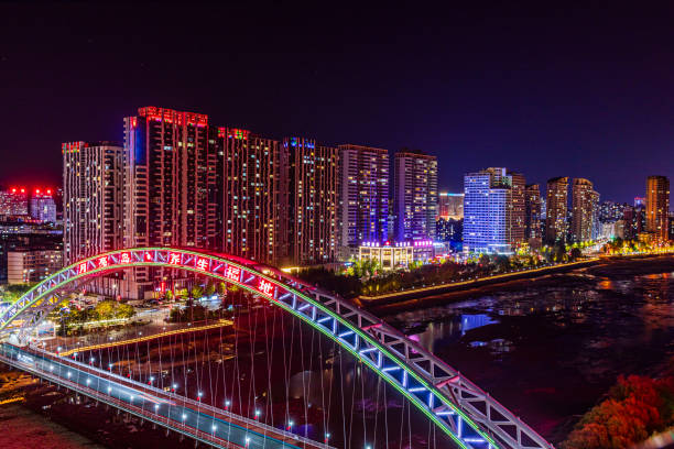 A scenic view of dandong_yalu_river_broken_bridge