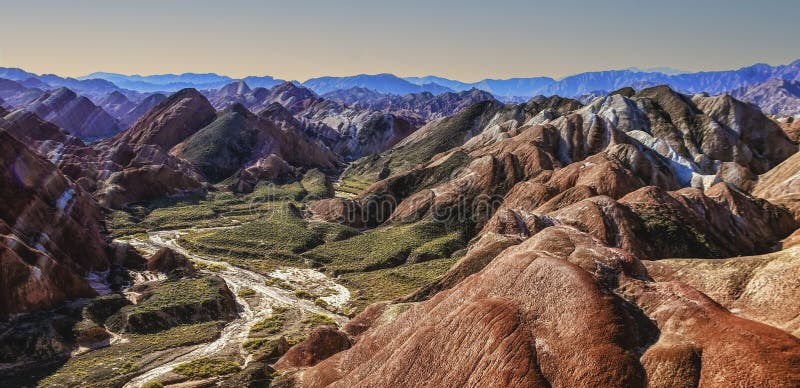 A scenic view of danxia mountain