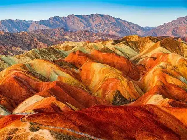 A scenic view of danxia valley