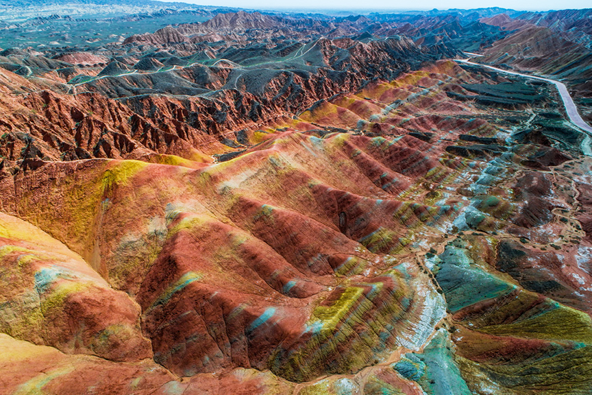 A scenic view of danxia valley