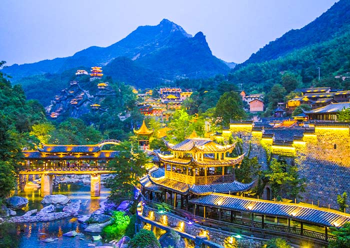 A scenic view of Daoxian Ancient City