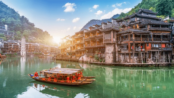 A scenic view of Daoxian Ancient City