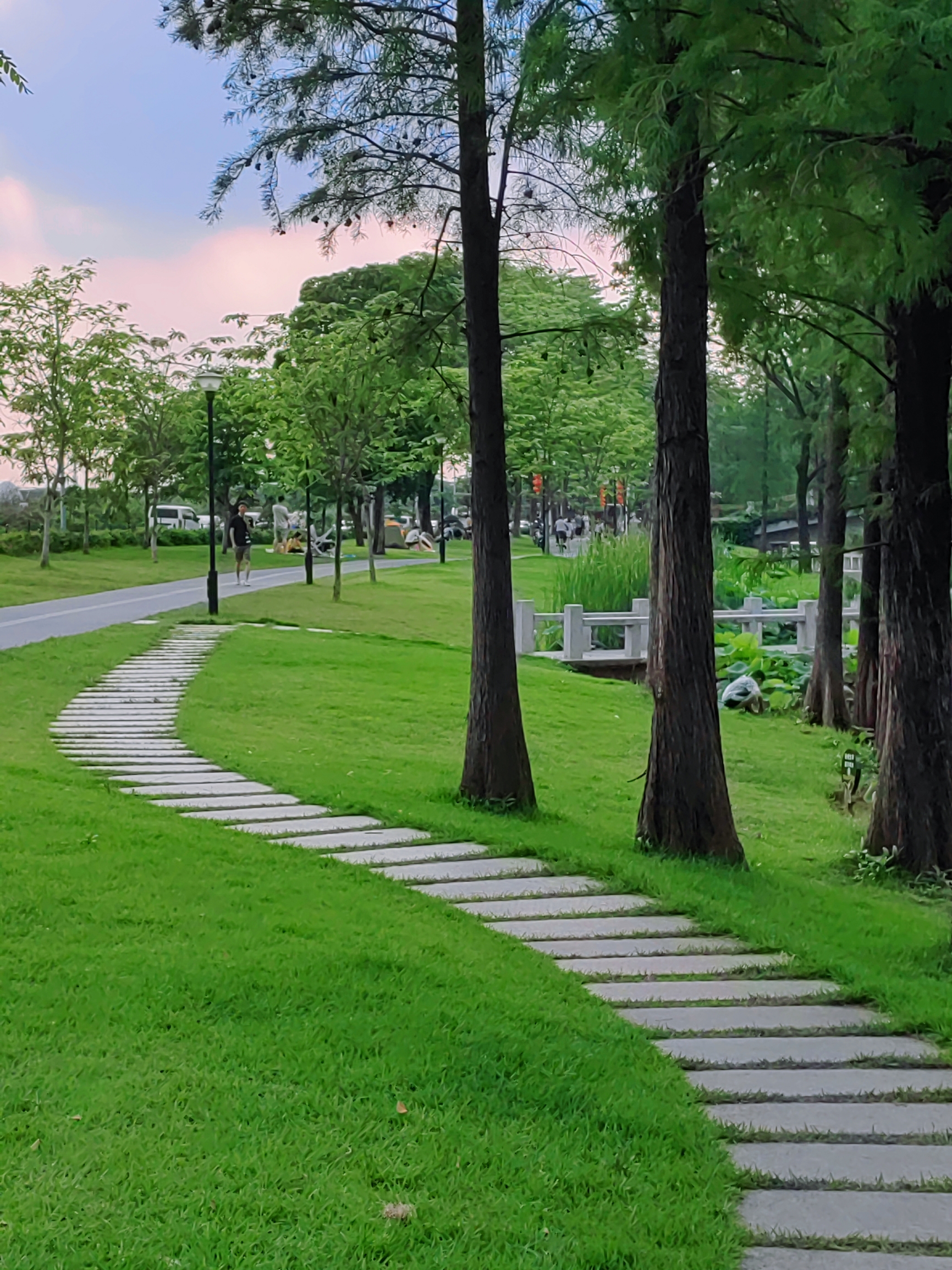 A scenic view of dashahe wetland park