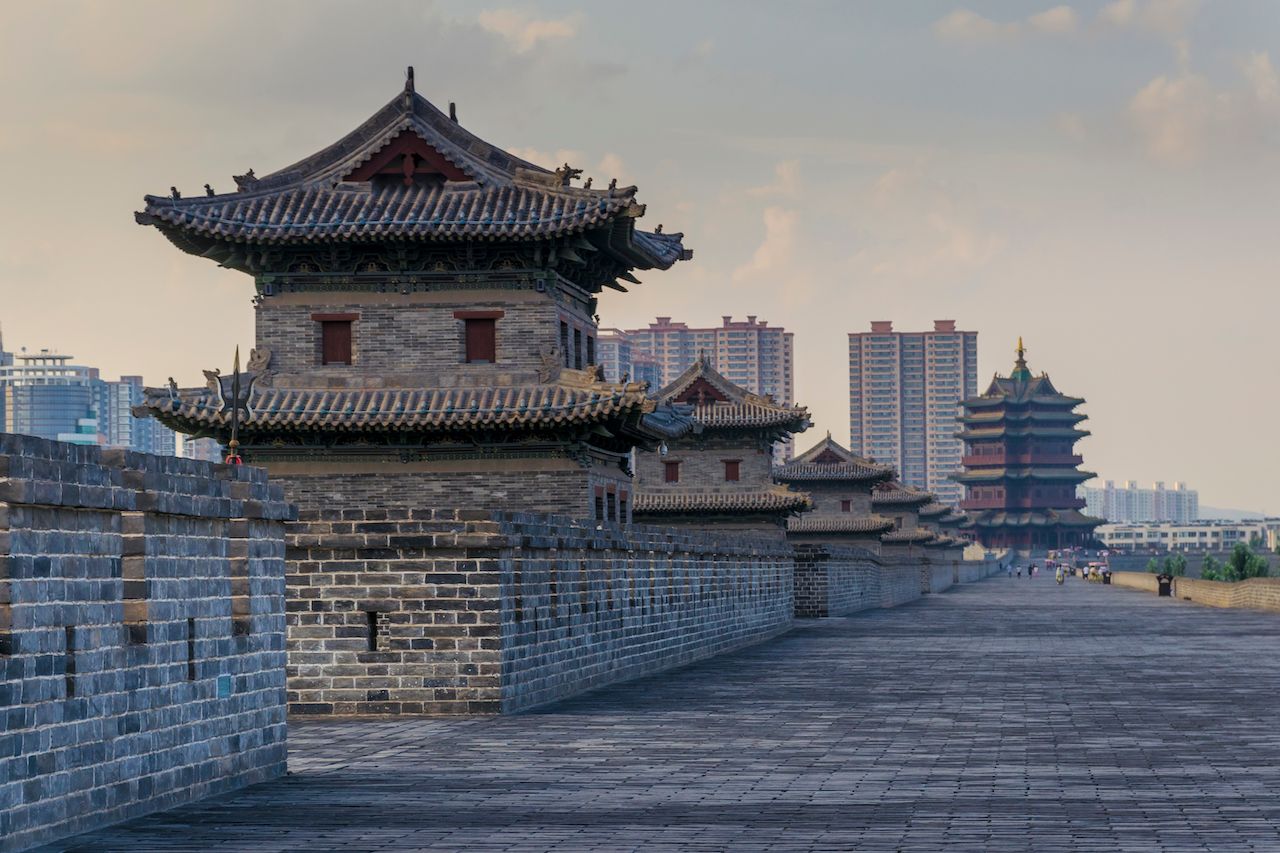 A scenic view of Datong Ancient City Wall