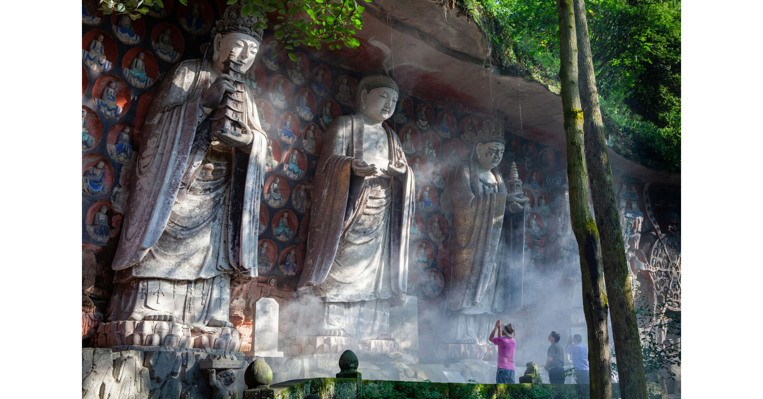 A scenic view of dazu_rock_carvings