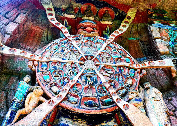 A scenic view of dazu_rock_carvings