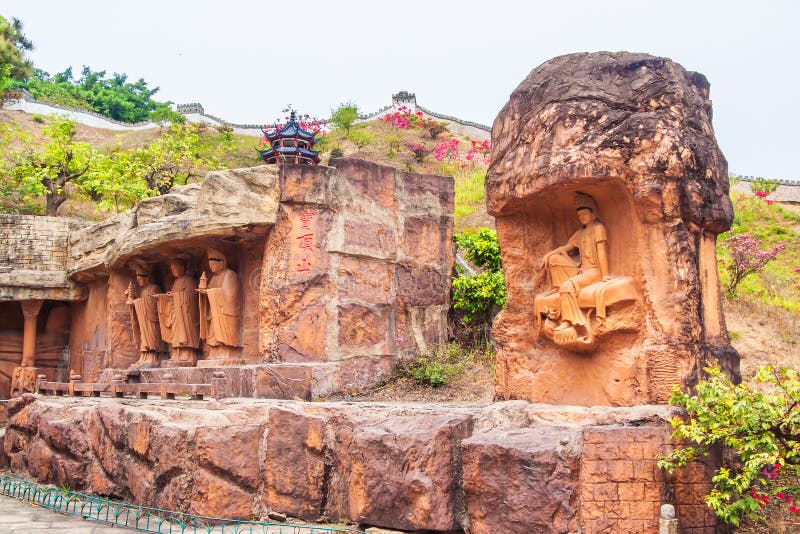 A scenic view of dazu_rock_carvings