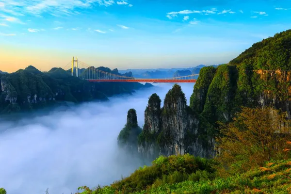 A scenic view of Dehang Aizhai Wonder